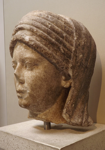 Marble Head of a Portrait of a Priestess of Vesta in the British Museum, May 2014