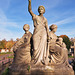 brompton cemetery, london,john mutton, +1916 and family, with faith, hope and charity above