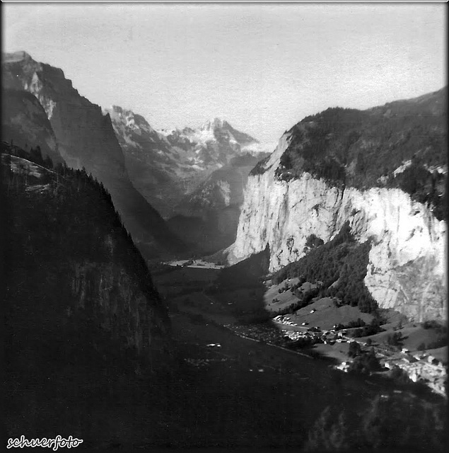 Blick von Wengen ins Lauterbrunnental, Schweiz 1963
