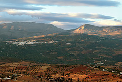 Viñuela - Abendlicher Ausblick von Los Romanes