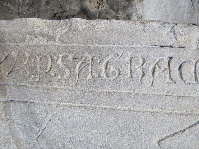 croyland abbey church, crowland, lincs (39) c14 incised tomb slab to mason william wermington croyland abbey church, crowland, lincs (39) c14 incised tomb slab to mason william wermington