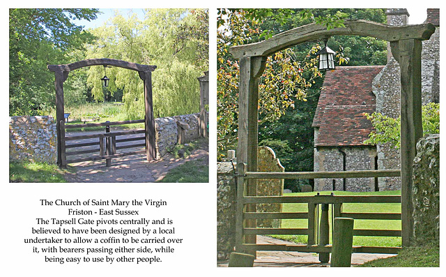 St Mary the Virgin Church - Friston - East Sussex -  Tapsell gate from both sides