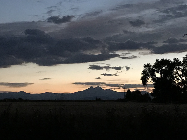 Sunset over Long's Peak