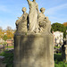 brompton cemetery, london,john mutton, +1916 and family, with faith, hope and charity above