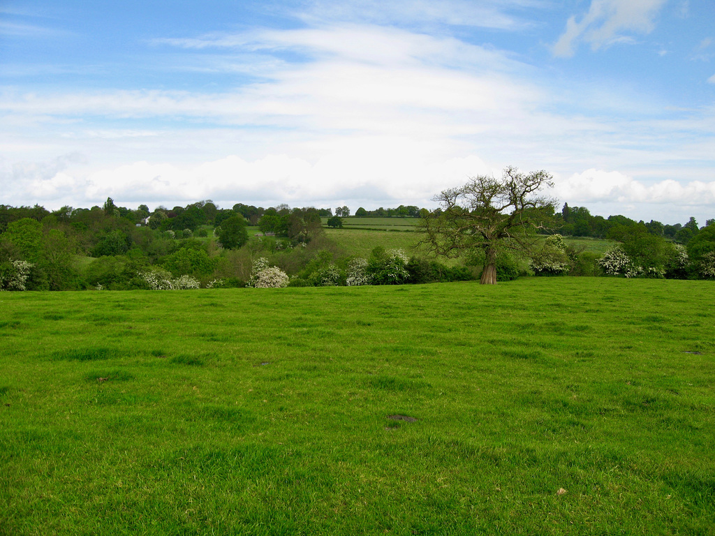 Worcestershire countryside from above Trimpley