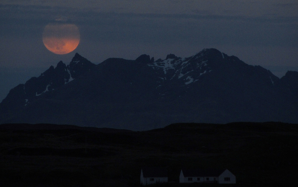 Moonrise over the Black Cuillin, May 2013