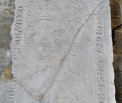 croyland abbey church, crowland, lincs (32) c14 incised tomb slab to mason william wermington