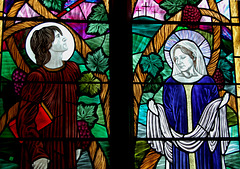 Detail of Blore Memorial Window (2008), St Leonard's Church, Ipstones, Staffordshire
