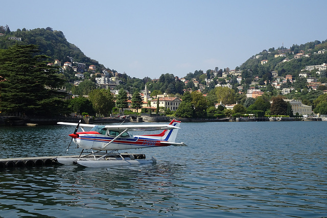 Sea Plane On Lake Como