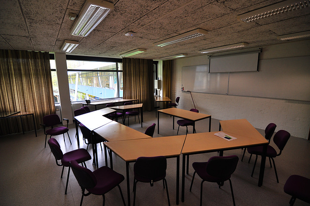 Lecture room in the Snellius building of Leiden University