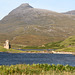 Loch Assynt ,Ardvreck Castle  and Spedean Coinich of Quinag beyond 10th September 2015