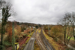 Ruhrtalbahn von der Brücke Nordstraße aus (Wetter-Wengern) / 30.12.2021