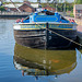 A wide boat at the Ellesmere Port boat museum