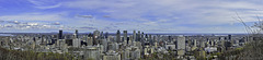 Montréal: Panorama von der Terrasse des 'Chalet du Mont-Royal' - Kondiaronk-Belvedere  ... 4 x P.i.P. (© Buelipix)