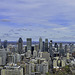 Montréal: Panorama von der Terrasse des 'Chalet du Mont-Royal' - Kondiaronk-Belvedere  ... 4 x P.i.P. (© Buelipix)