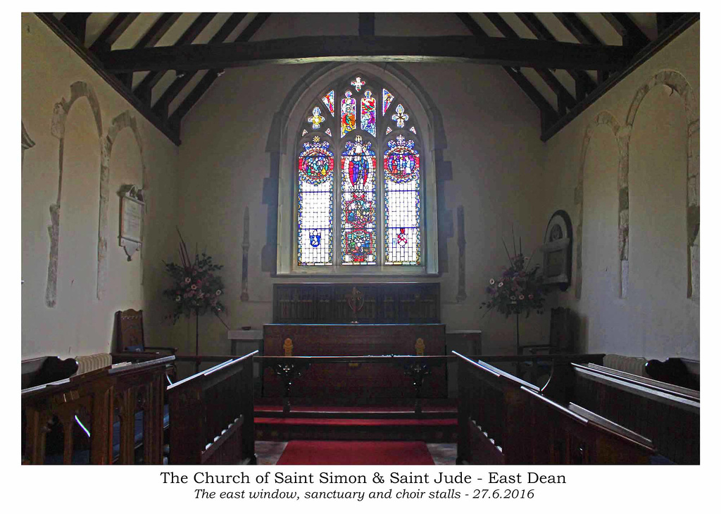 St Simon & St Jude east window sanctuary & choir 27 6 2016