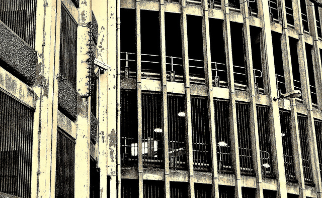 Concrete Jungle. Newcastle's first Multi-Storey Car Park. Circa 1976