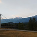 Suspended bridge and four seasons snow