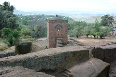 Ethiopia, Lalibela, Brick Tower over Tomb of Adam