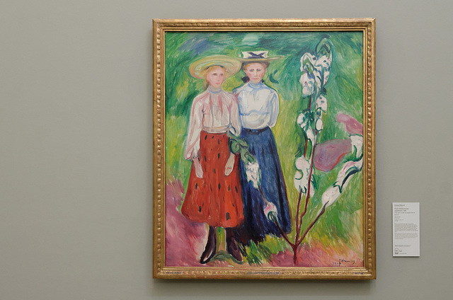 "Deux filles sous un pommier en fleur" (E. Munch - 1905)