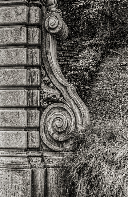 Stone stairway.