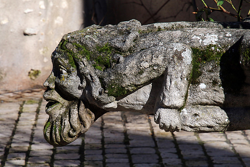 Etonnante gargouille sur un puits