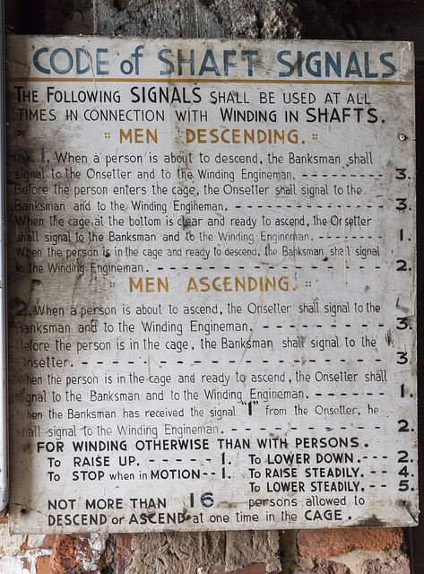 Pleasley Colliery No. 2 South Shaft signals