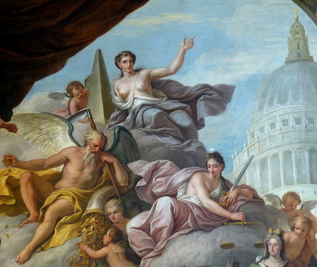 Detail of the West Wall, Painted Hall