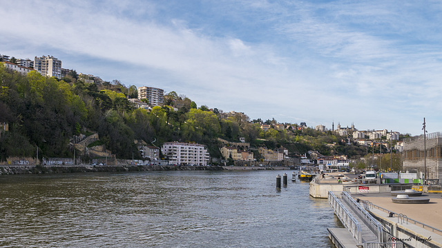 Auf dem Fluss Saone in Lyon