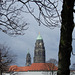 Türme des Rathauses und der Kreuzkirche in Dresden