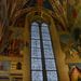 Italy, Stained Window in the Basilica of San Francesco in Arezzo