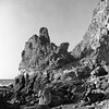 St Agnes Beach with seated couple