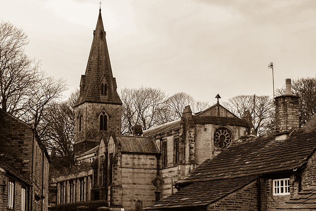 Old Glossop Parish Church (Sepia)