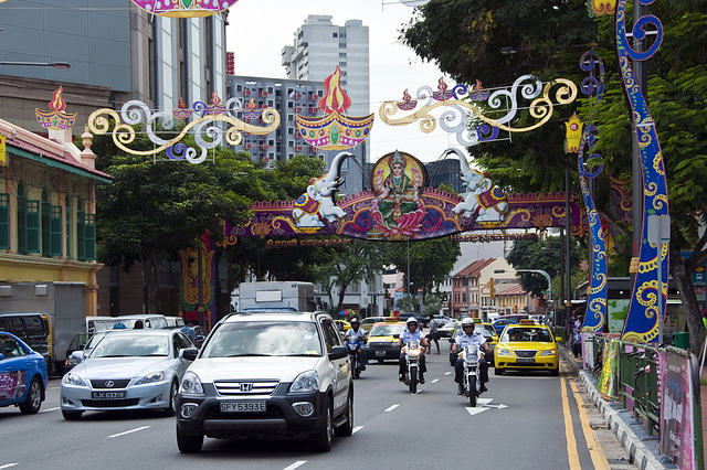 Colourful Singapur, Little India celebrating Deepavali