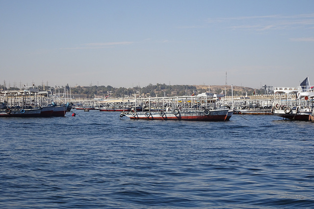 Boats Below The Aswan Dam