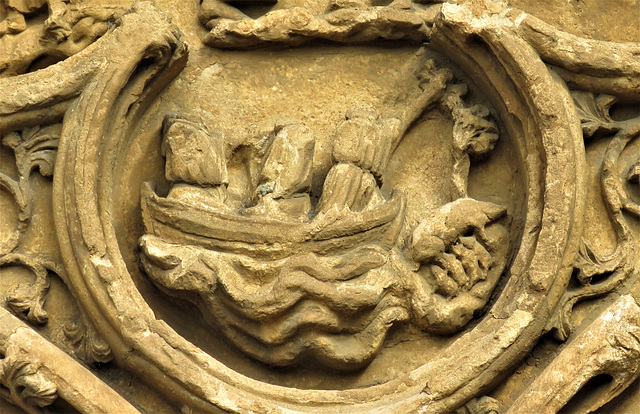 croyland abbey church, lincs mid c13 sculpture on west front (3)