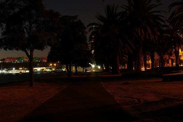 Perth Esplanade At Night