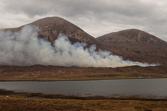 Heather burning next to Loch Slapin