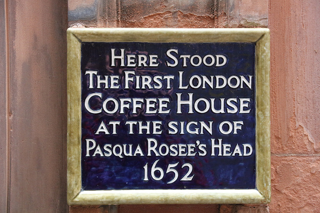 Site of London's first coffee house.