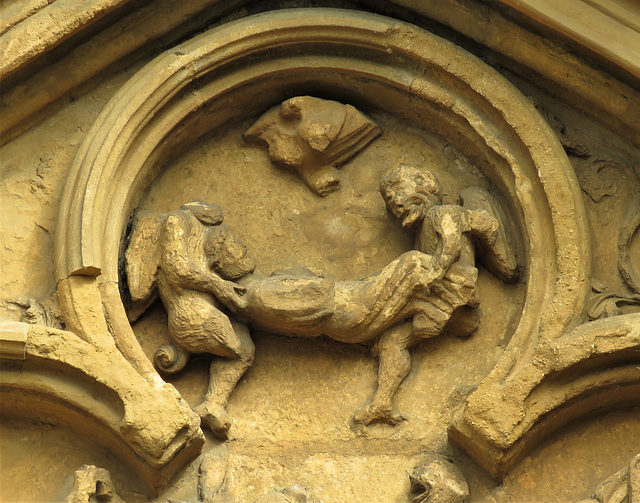 croyland abbey church, lincs mid c13 sculpture on west front (6)