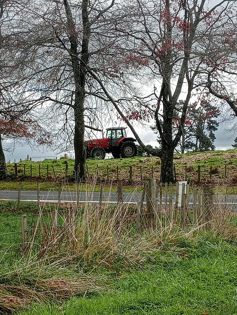 Tractor On A Hill.