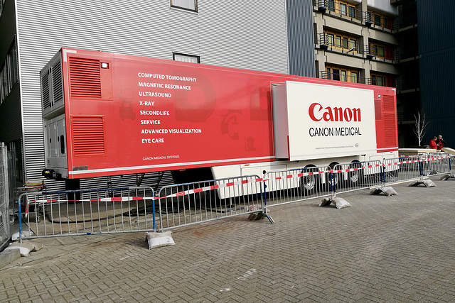 Covid-19 precautions at the Leiden University Medical Centre – Mobile lab by Canon