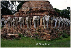 Mausoleum guarded by Elephants at Sukhothai Historical Park 2