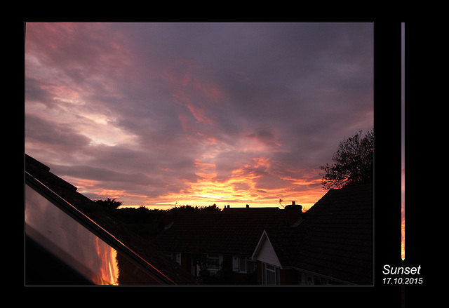 Sunset from East Blatchington - 17.10.2015