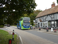 Stagecoach East 15201 (YN64 ANV) in Kentford - 3 Oct 2022 (P1130610)