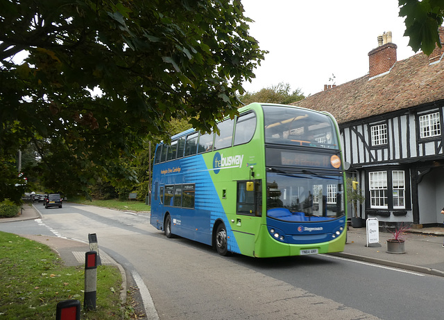 Stagecoach East 15201 (YN64 ANV) in Kentford - 3 Oct 2022 (P1130611)