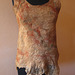 nuno felted vest with hand dyed silk: front part
