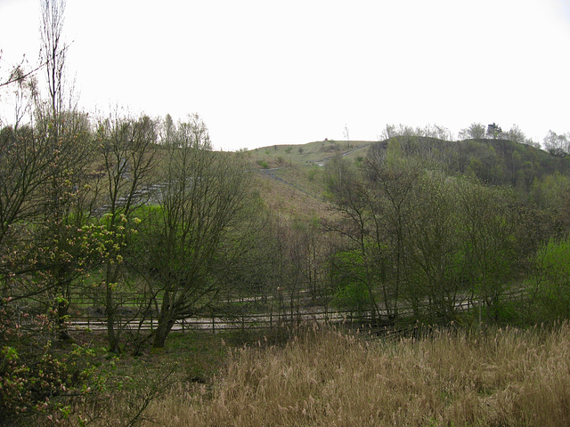 The stepped path to the Toposcope on the summit of the Old Pit mound