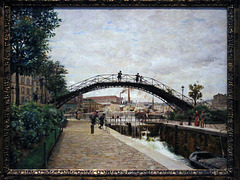 Le Canal Saint-Martin , huile sur toile de Firmin-Girard