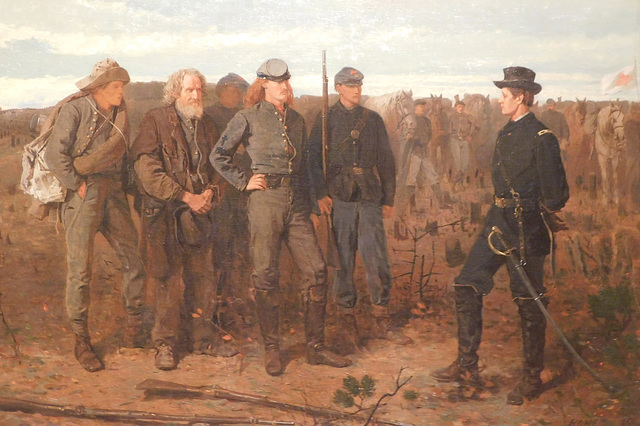 Detail of Prisoners from the Front by Winslow Homer in the Metropolitan Museum of Art, February 2020